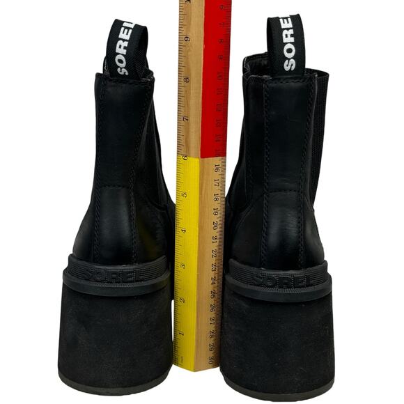 Sorel Women's Hi-Line Chelsea Boots 10 Platform Heeled Waterproof Black Platform - Picture 7 of 11